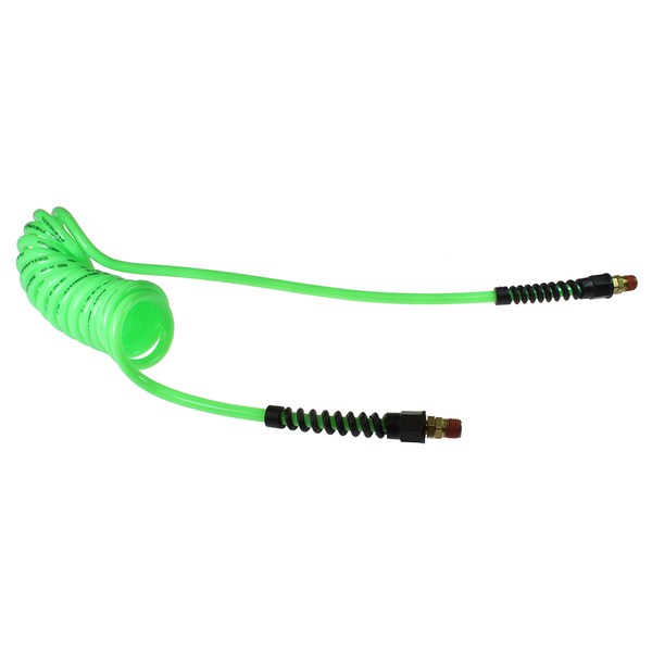 Flexcoil 1/4" ID x 15 ' 1/4" MPT Swivel Neon Green